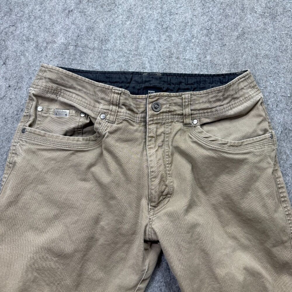 Kuhl 5-Pocket Pants Men 34 x 29* Beige Khaki Free Kanvus Jean Stretch Gusseted - Picture 3 of 16